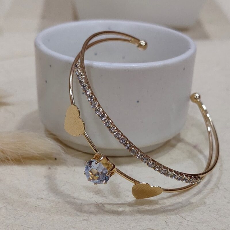 Golden Heart Duo Anti-Tarnish Bracelet - Image 4