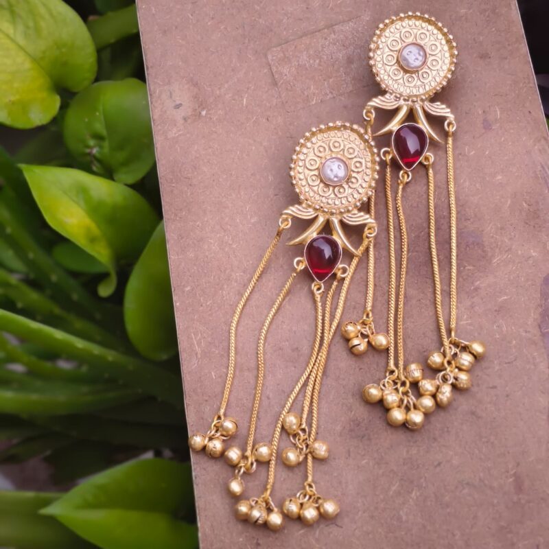 Kashmiri jhumka with studs - Image 2